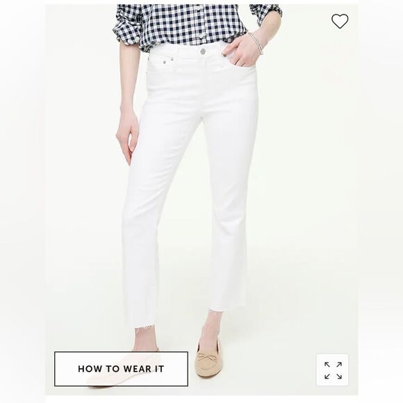 J. Crew Flare crop white jean in signature stretch* - Picture 2 of 12